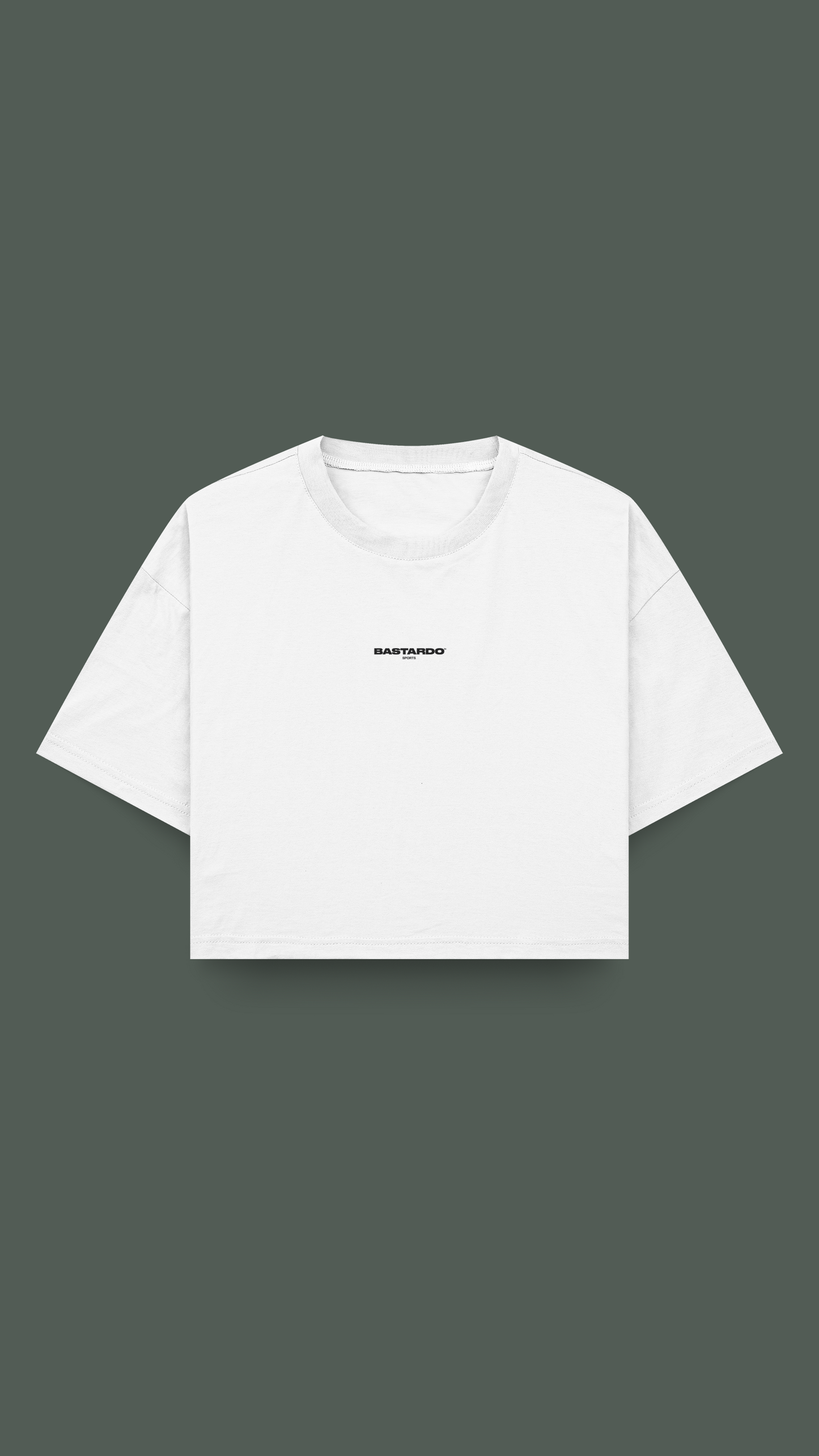 cropped icon tee white