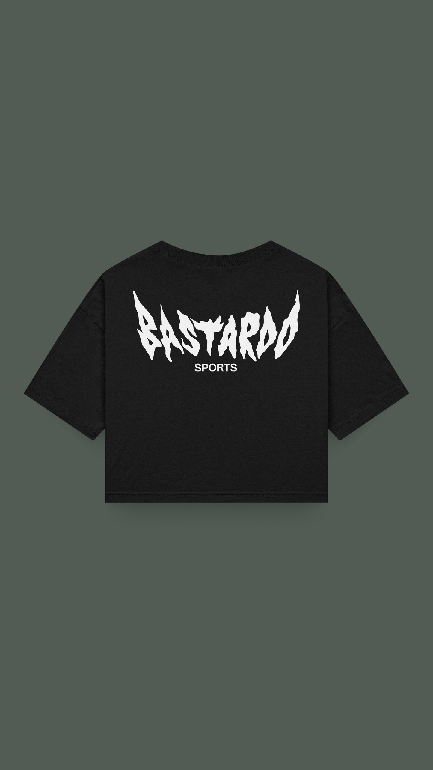 cropped rage tee black