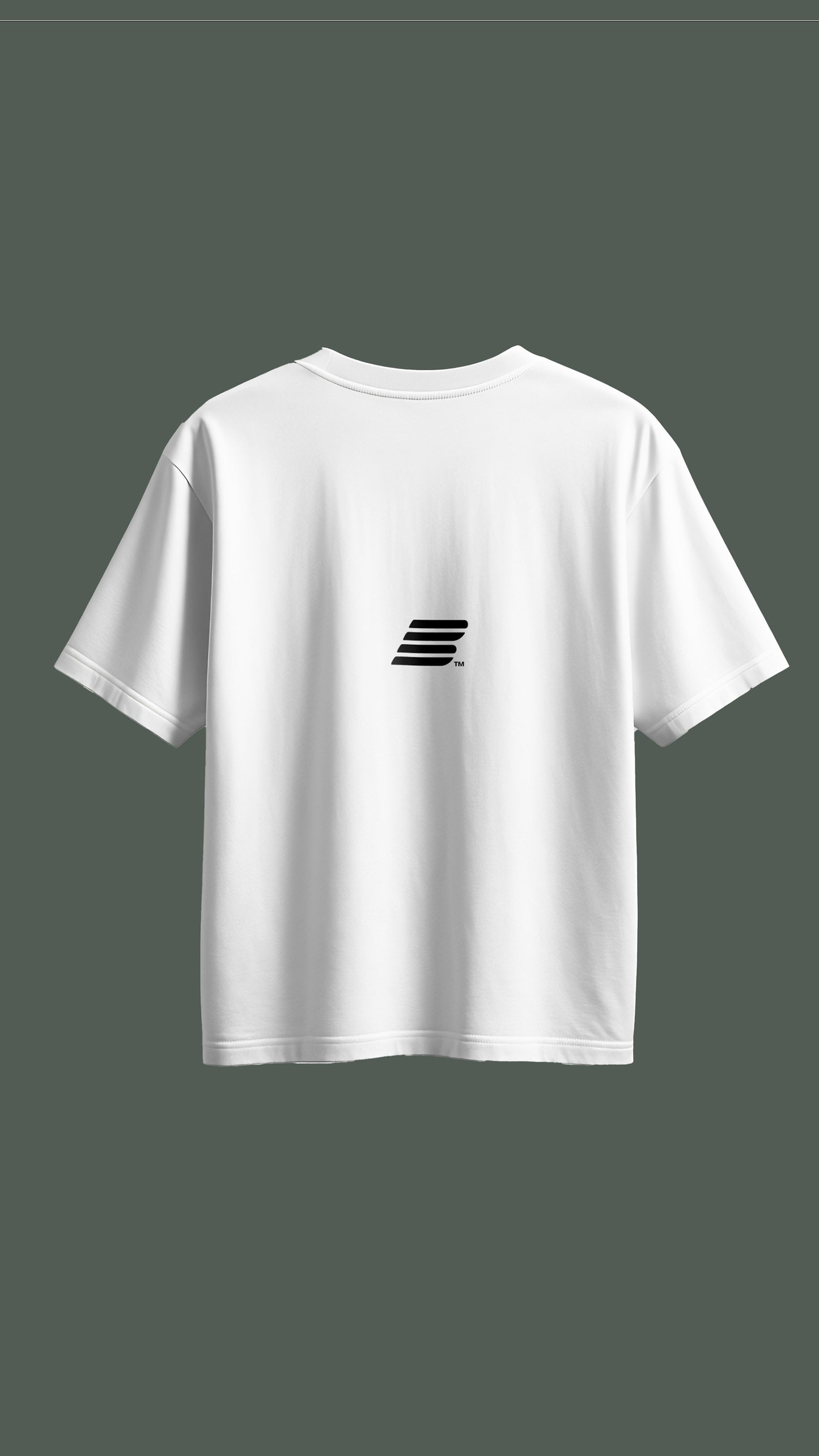 “B” logo tee white