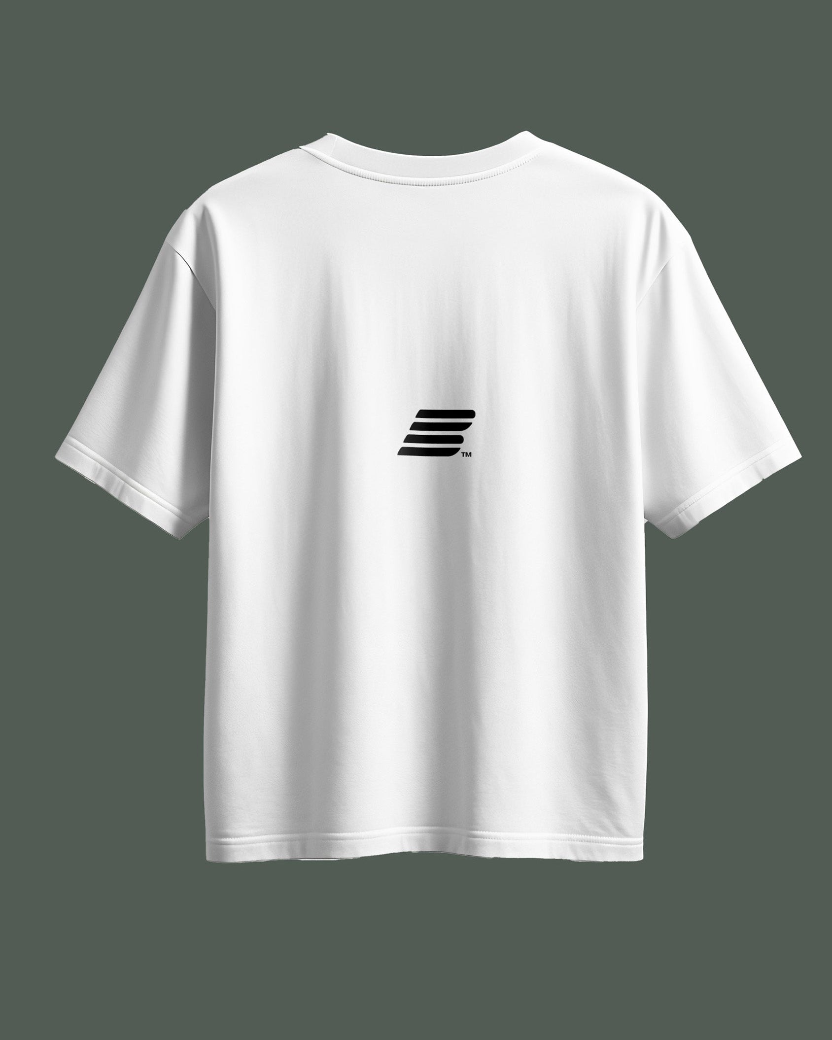 “B” logo tee white
