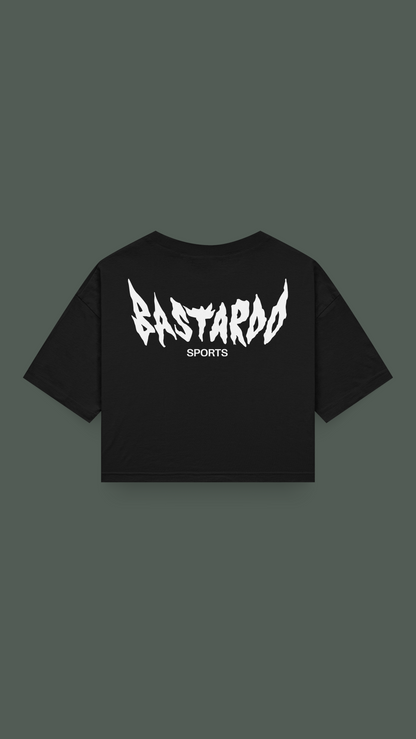 cropped rage tee black